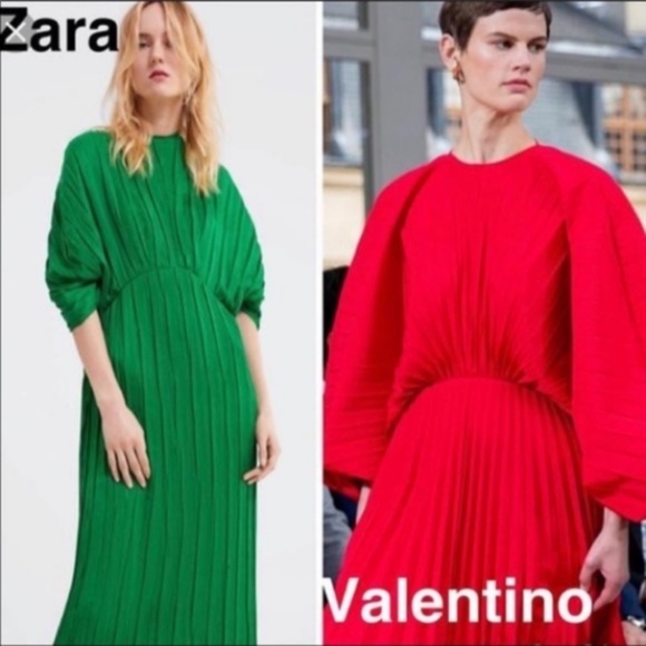 ZARA Studio Pleated midi dress M 711/RQ - Picture 2 of 8